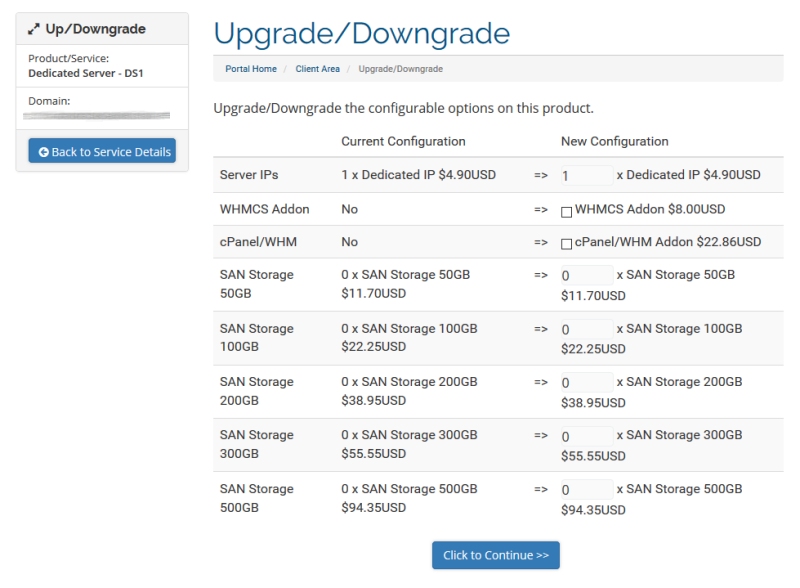 Purchase Upgrades